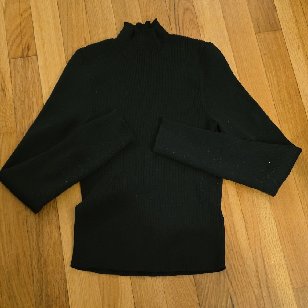 Kids Black Turtleneck Sweater
